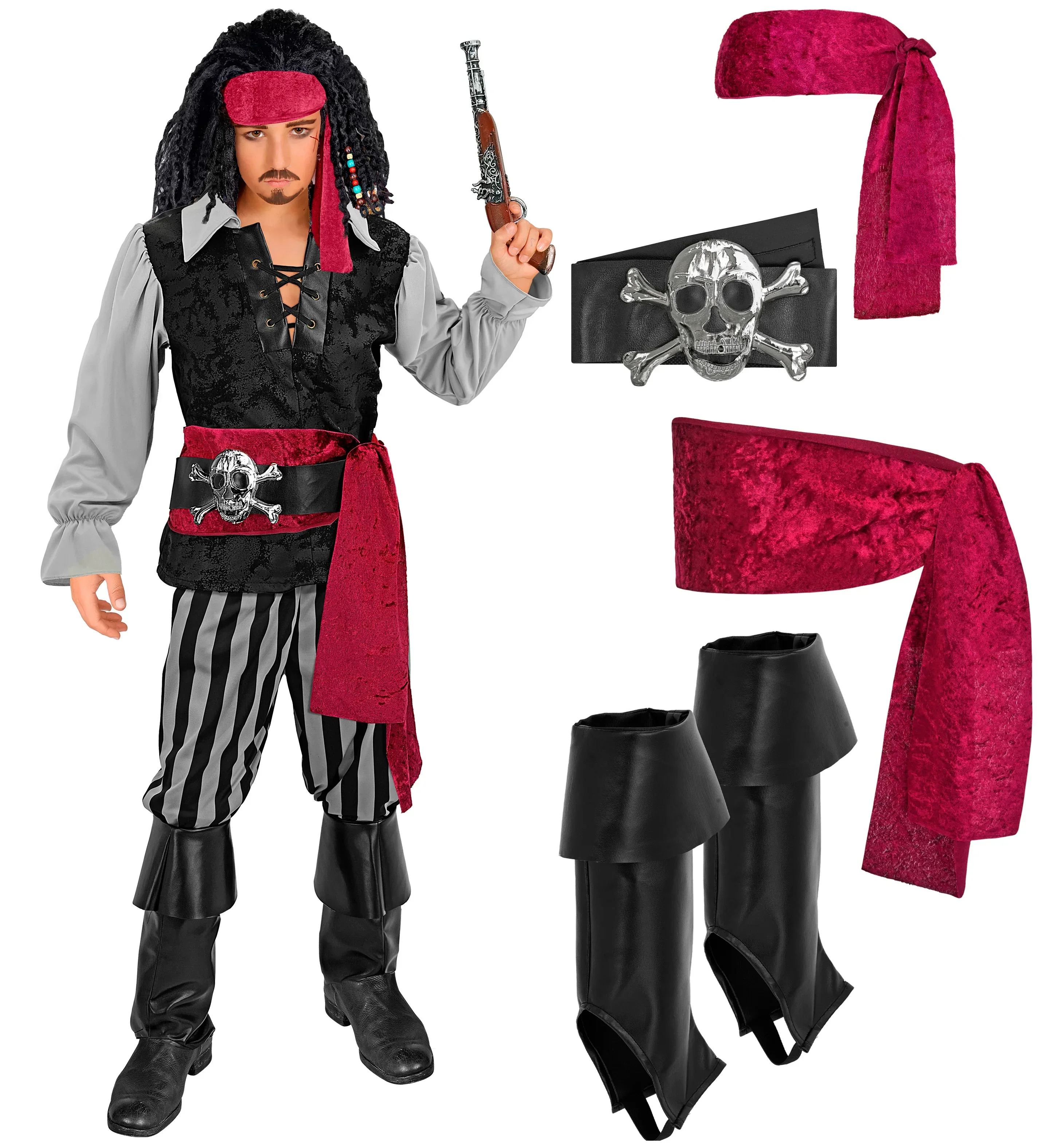 Disfraz de Capitán Pirata Oscuro para Niño - Image 6