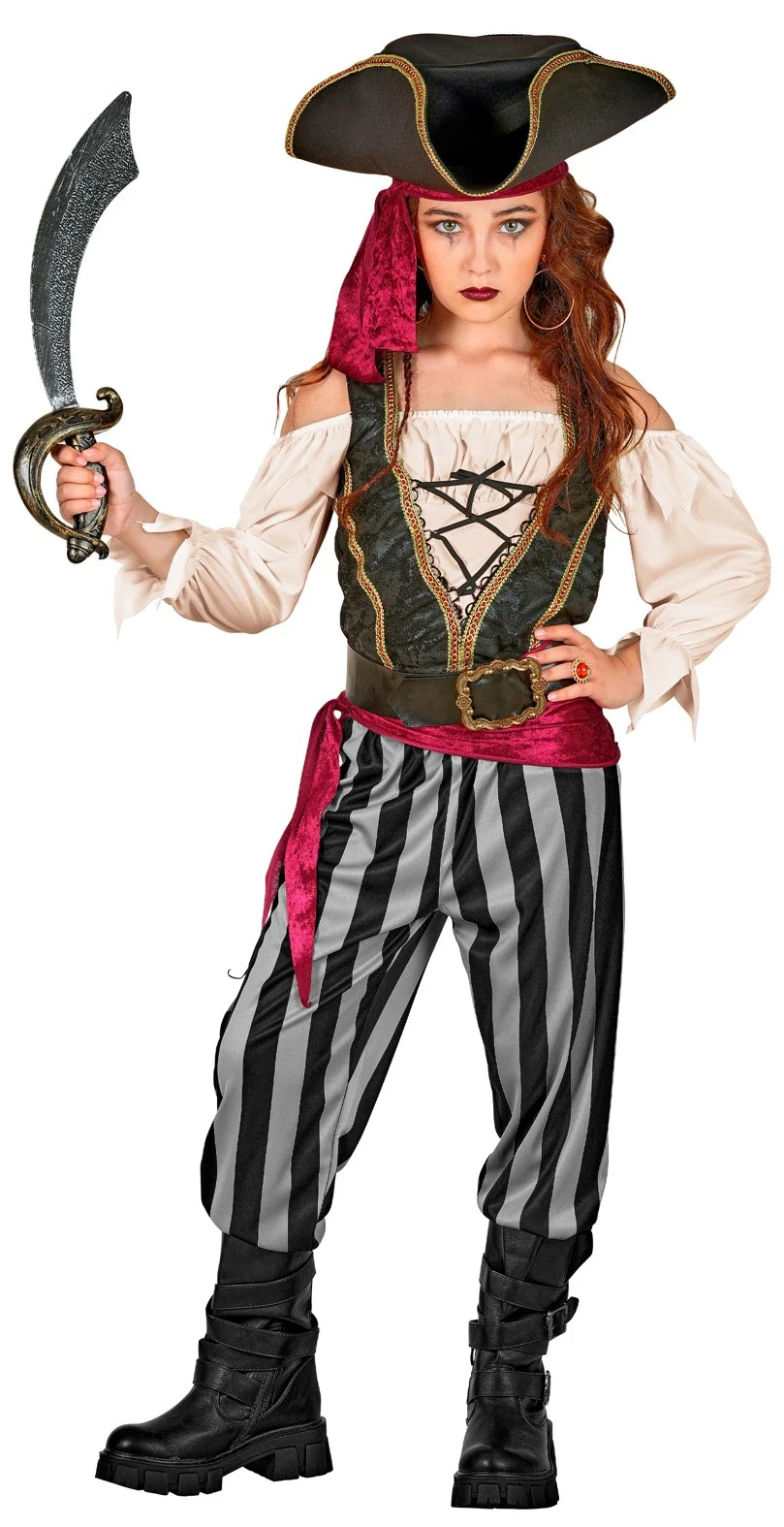 Disfraz de Capitana Pirata con Sombrero para Niña - Image 2