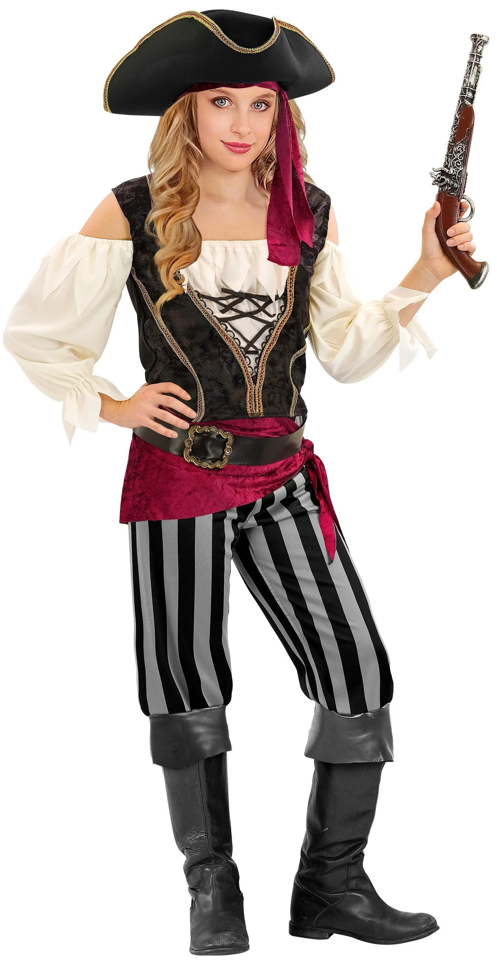 Disfraz de Capitana Pirata con Sombrero para Niña - Image 4