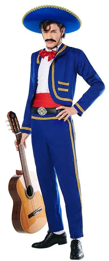 Disfraz de Catrín Mexicano Azul para Hombre - Image 2