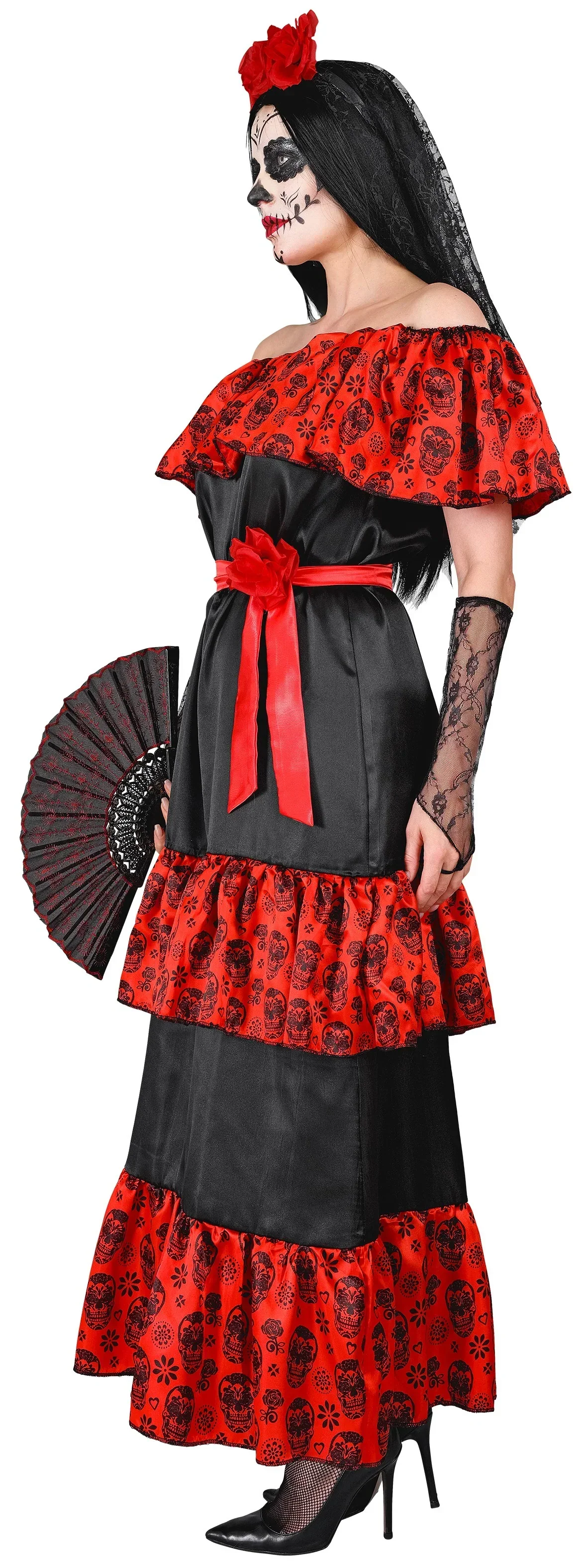Disfraz de Catrina Mexicana Elegante para Mujer - Image 4