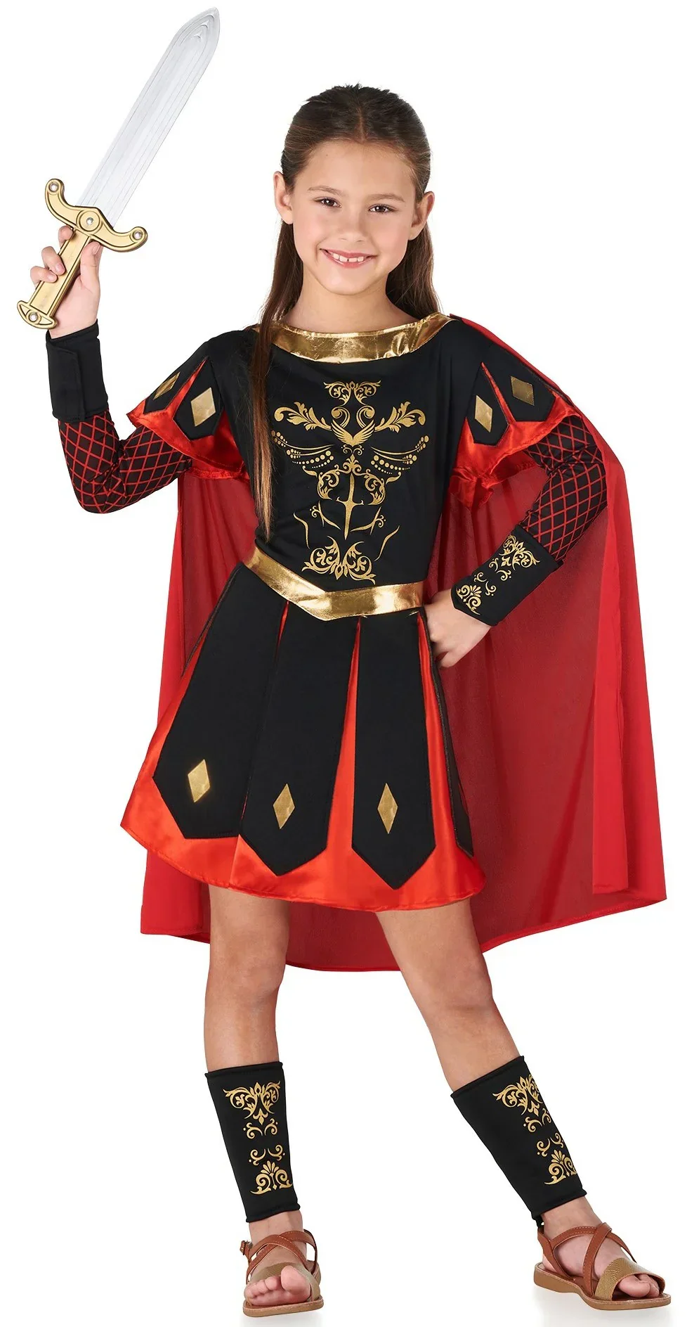 Disfraz de Centurión Romano Negro con Capa Infantil - Image 2