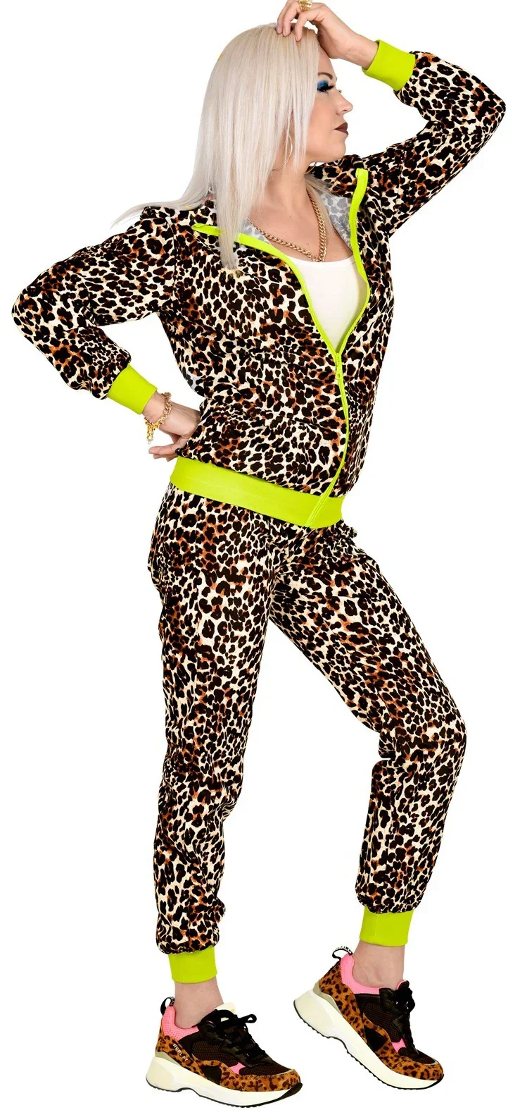 Disfraz Chándal Años 80 de Leopardo para Adulto - Image 3