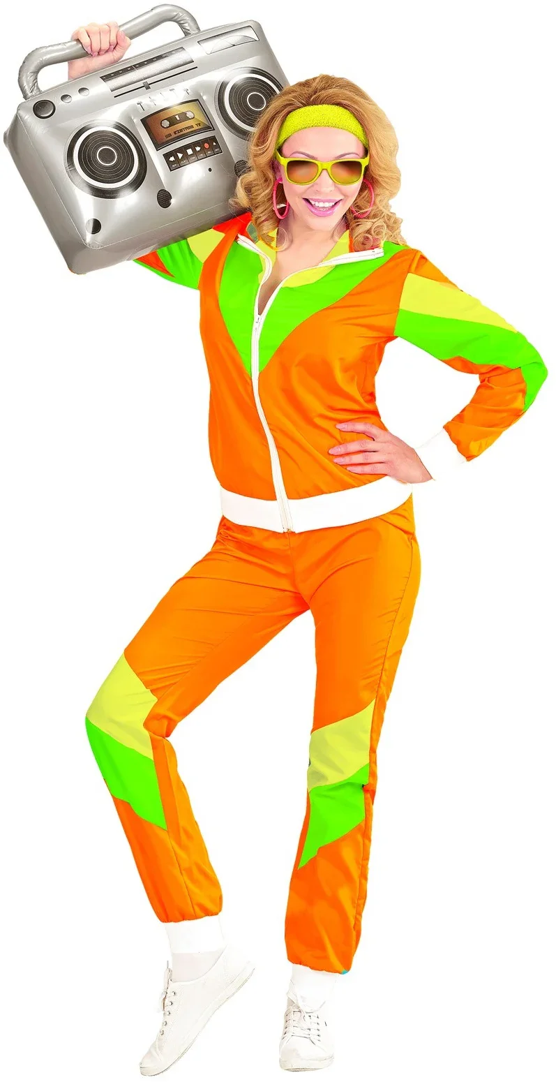 Disfraz Chándal Años 80 Naranja para Adulto - Image 2
