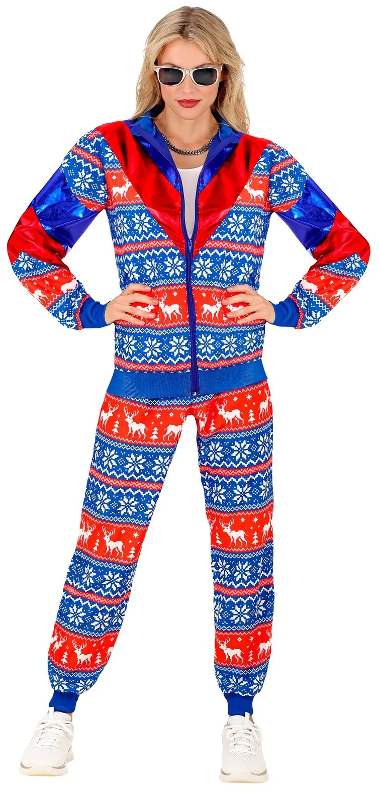 Disfraz Chándal con Estampado de Navidad Azul para Adulto - Image 2