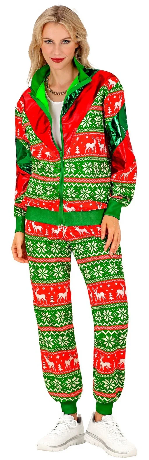 Disfraz Chándal con Estampado Navideño Verde para Adulto - Image 2