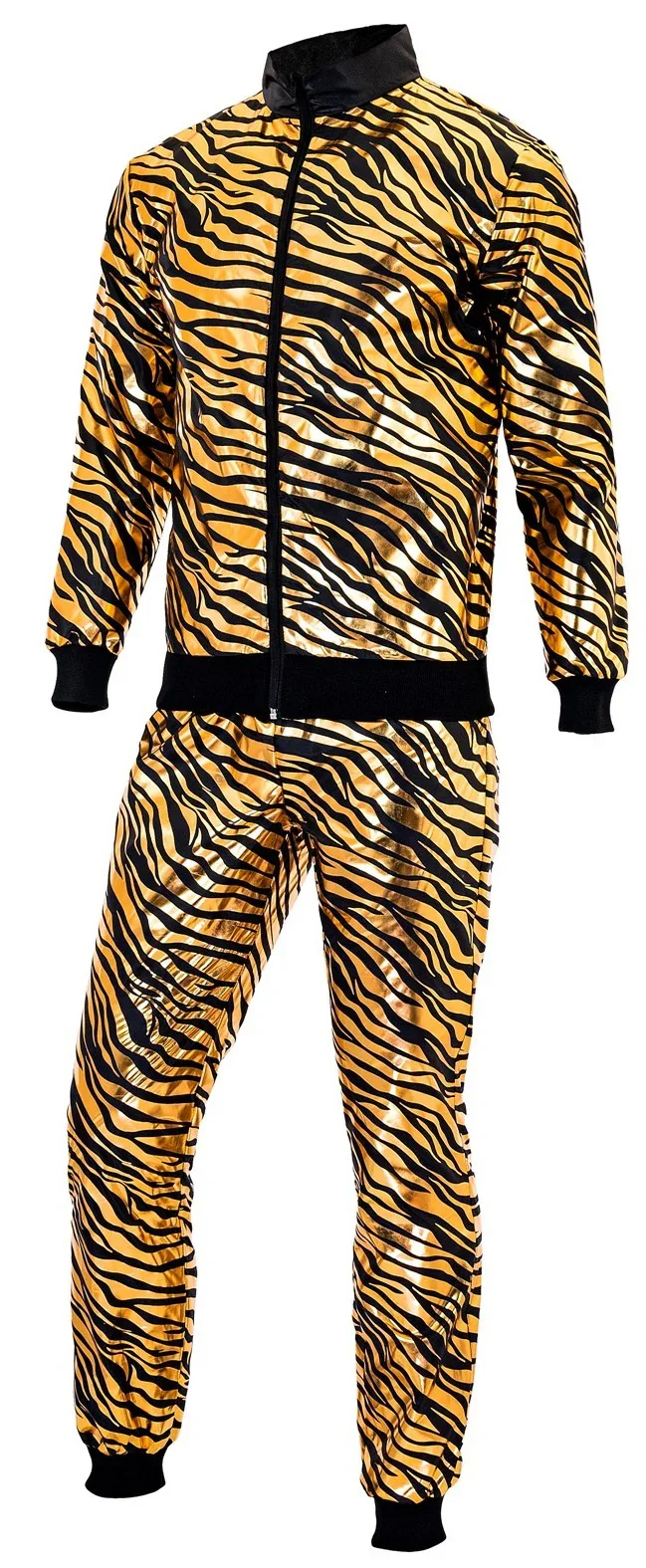 Disfraz Chándal con Estampado de Tigre Dorado para Adulto - Image 4