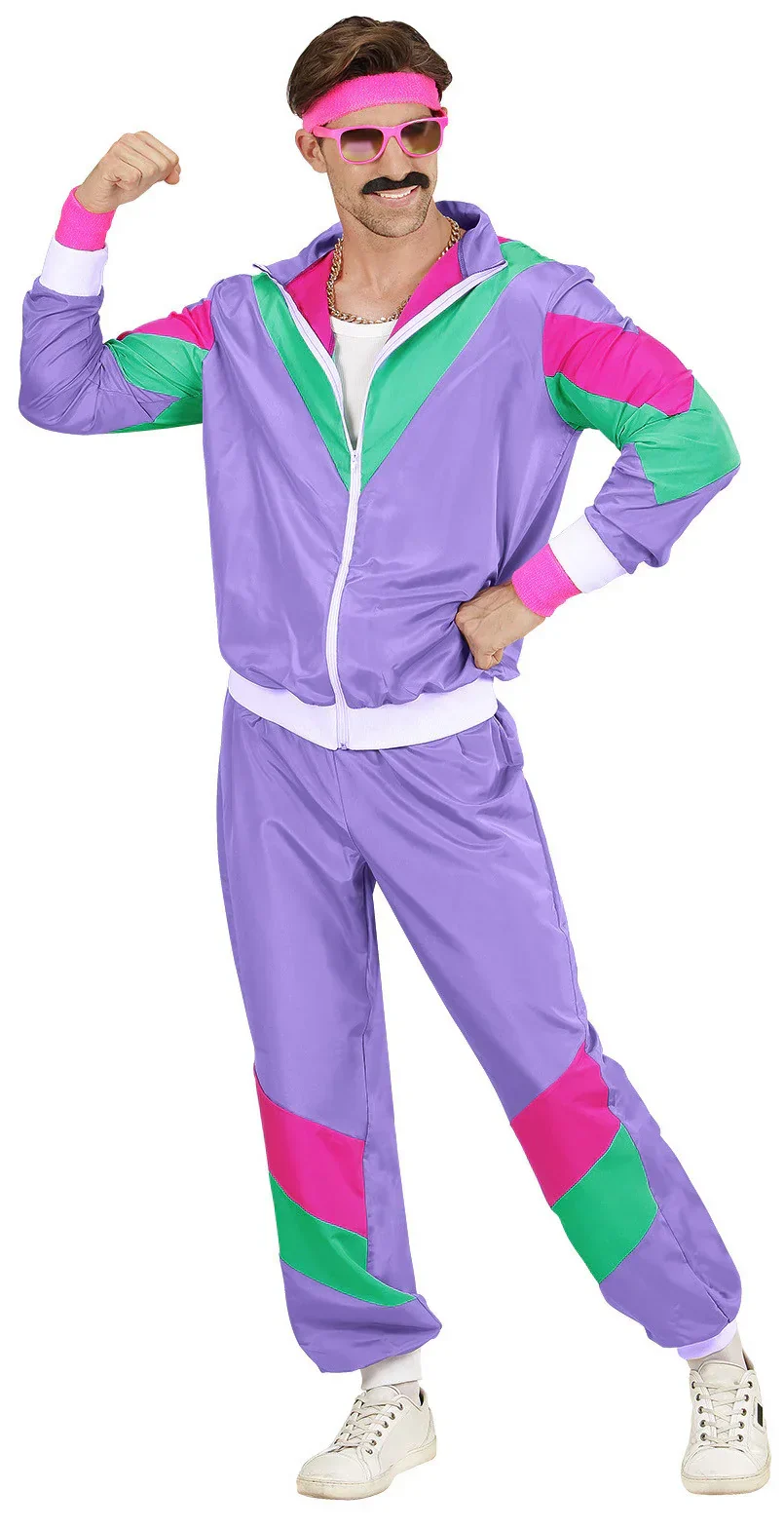Disfraz Chándal Morado Años 80 para Adulto - Image 4