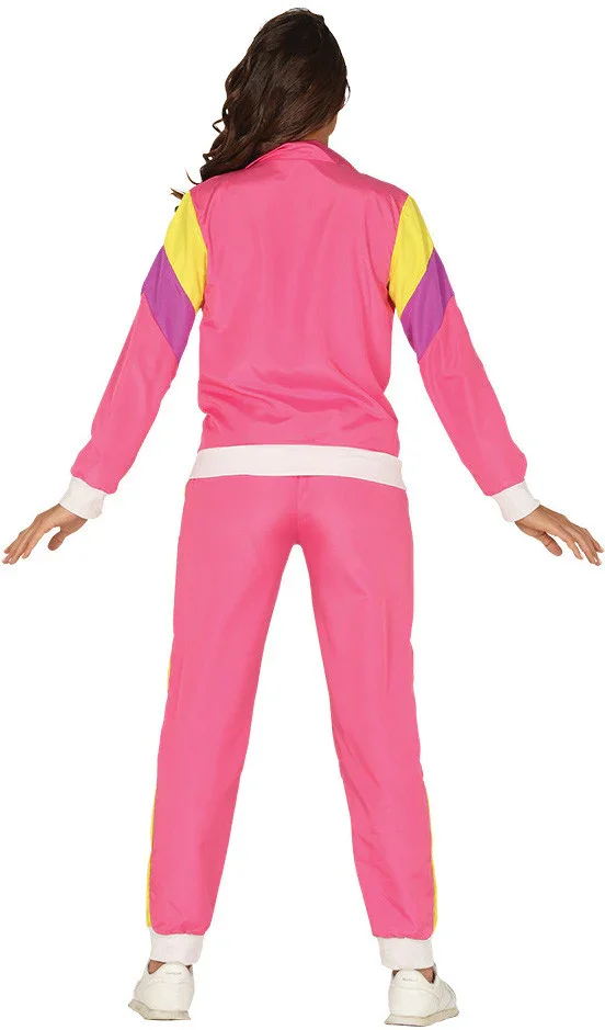 Disfraz de Chándal Ochentero Rosa para Mujer - Image 2