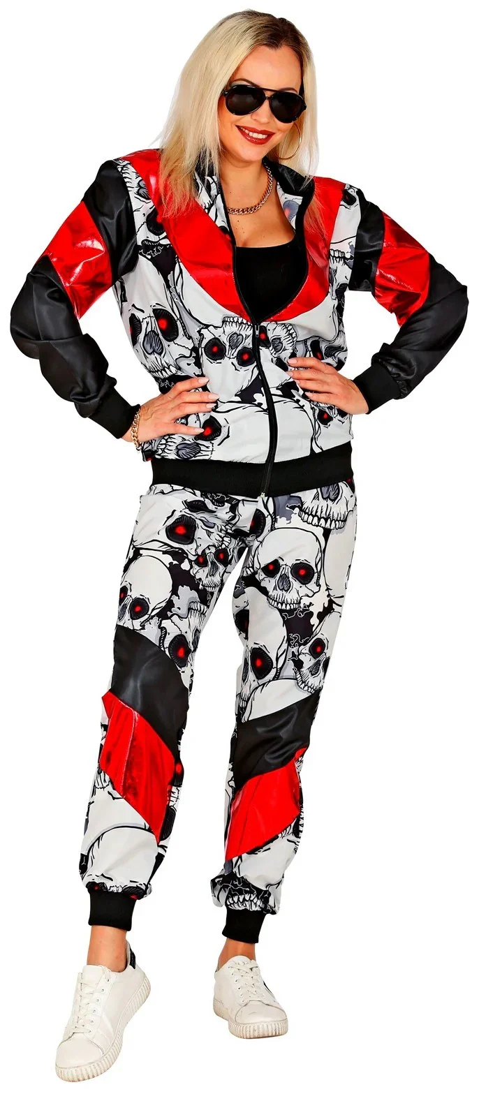 Disfraz Chándal de Táctel de Calaveras para Adulto - Image 2