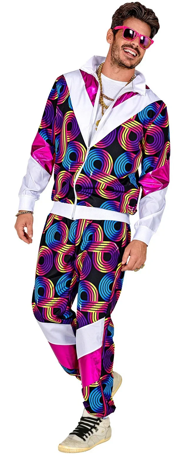 Disfraz Chándal de Táctel de Estampado Ochentero para Adulto - Image 2