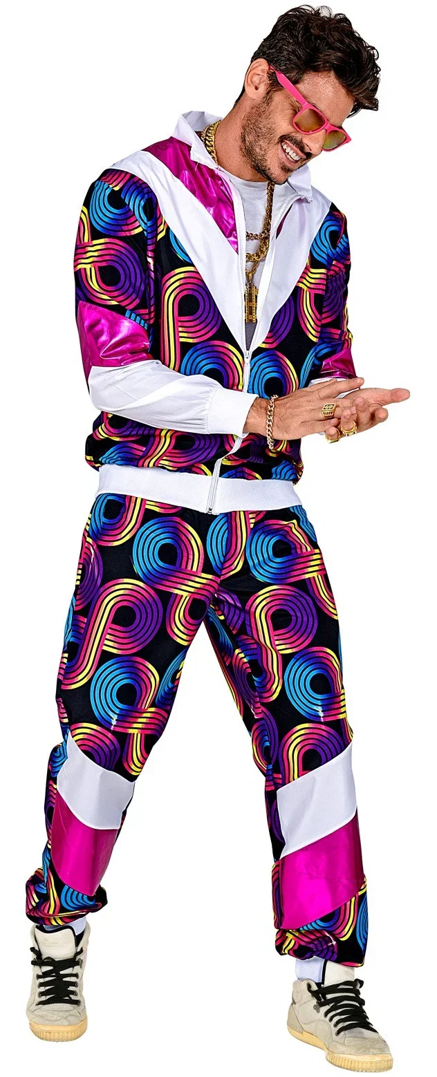Disfraz Chándal de Táctel de Estampado Ochentero para Adulto - Image 3