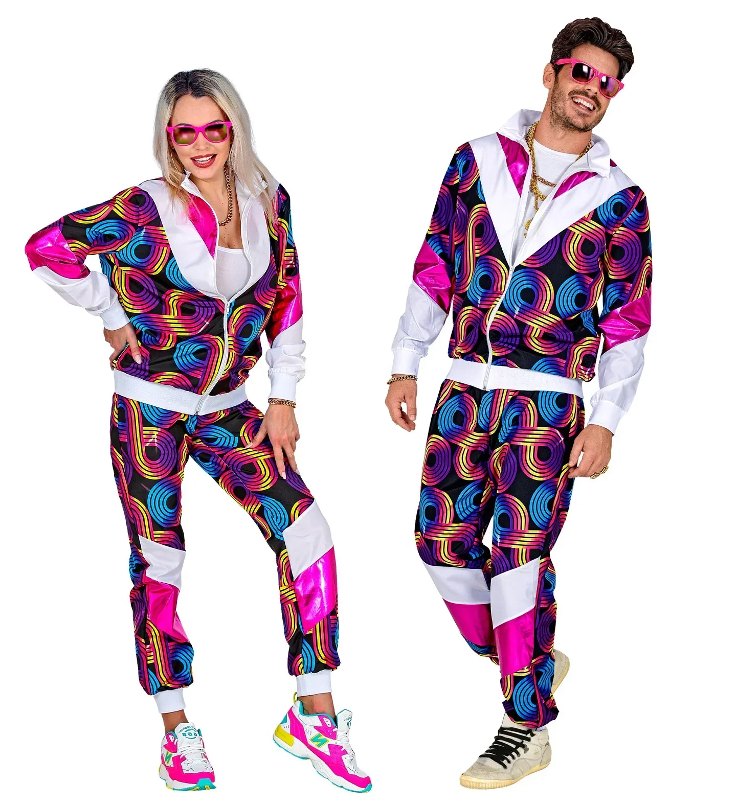 Disfraz Chándal de Táctel de Estampado Ochentero para Adulto - Image 4