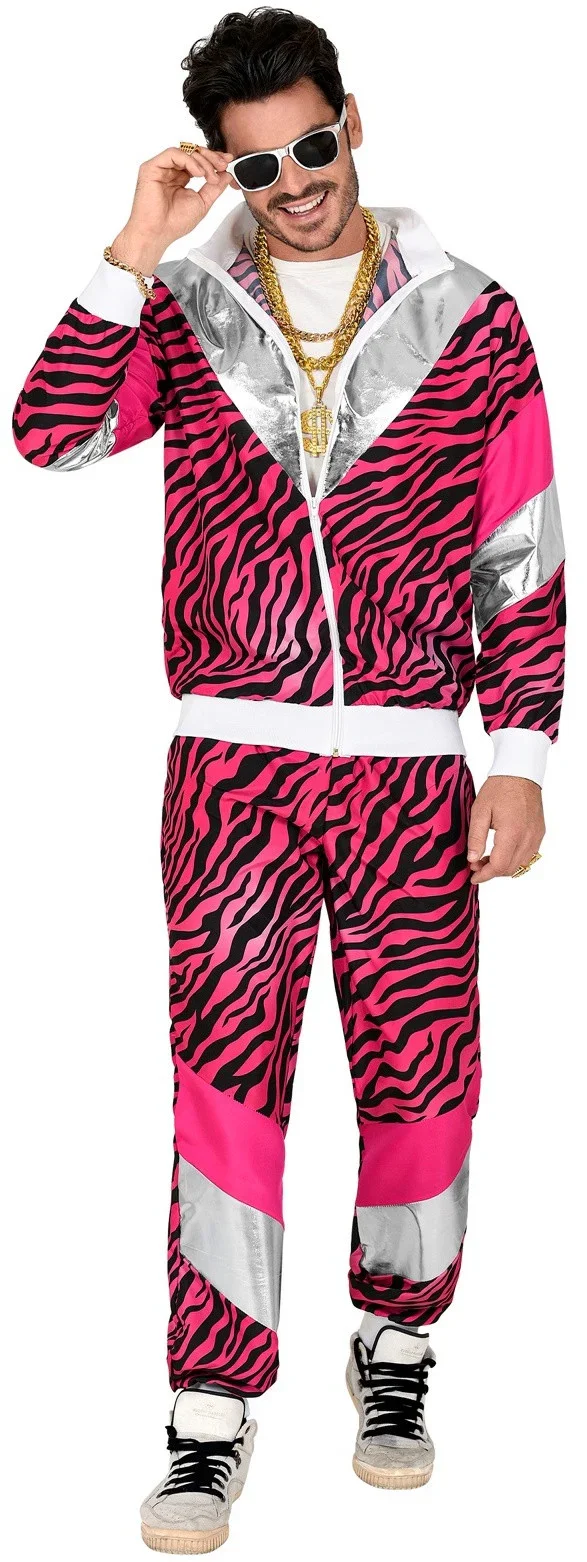 Disfraz Chándal de Táctel Atigrado Rosa para Adulto - Image 2