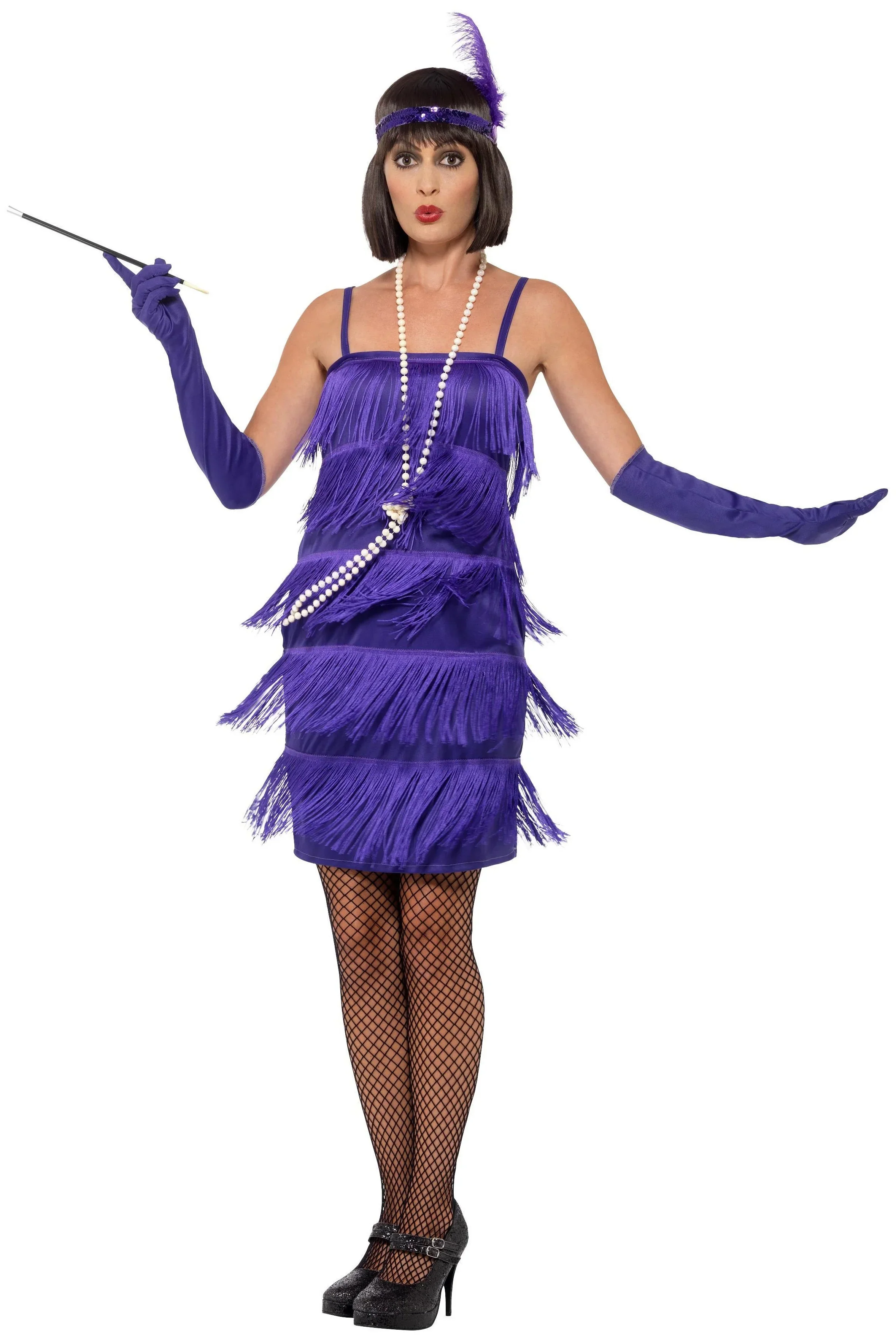 Disfraz de Charleston Corto en Morado - Image 4