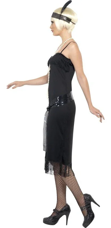 Disfraz de Charlestón Negro para Mujer - Image 3