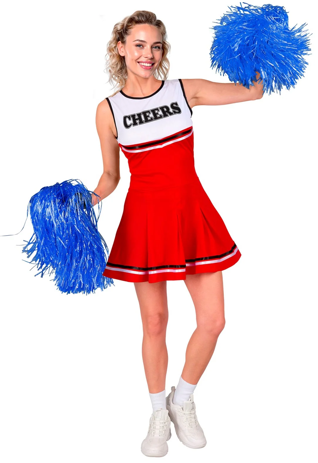 Disfraz de Cheerleader Rojo y Blanco para Mujer