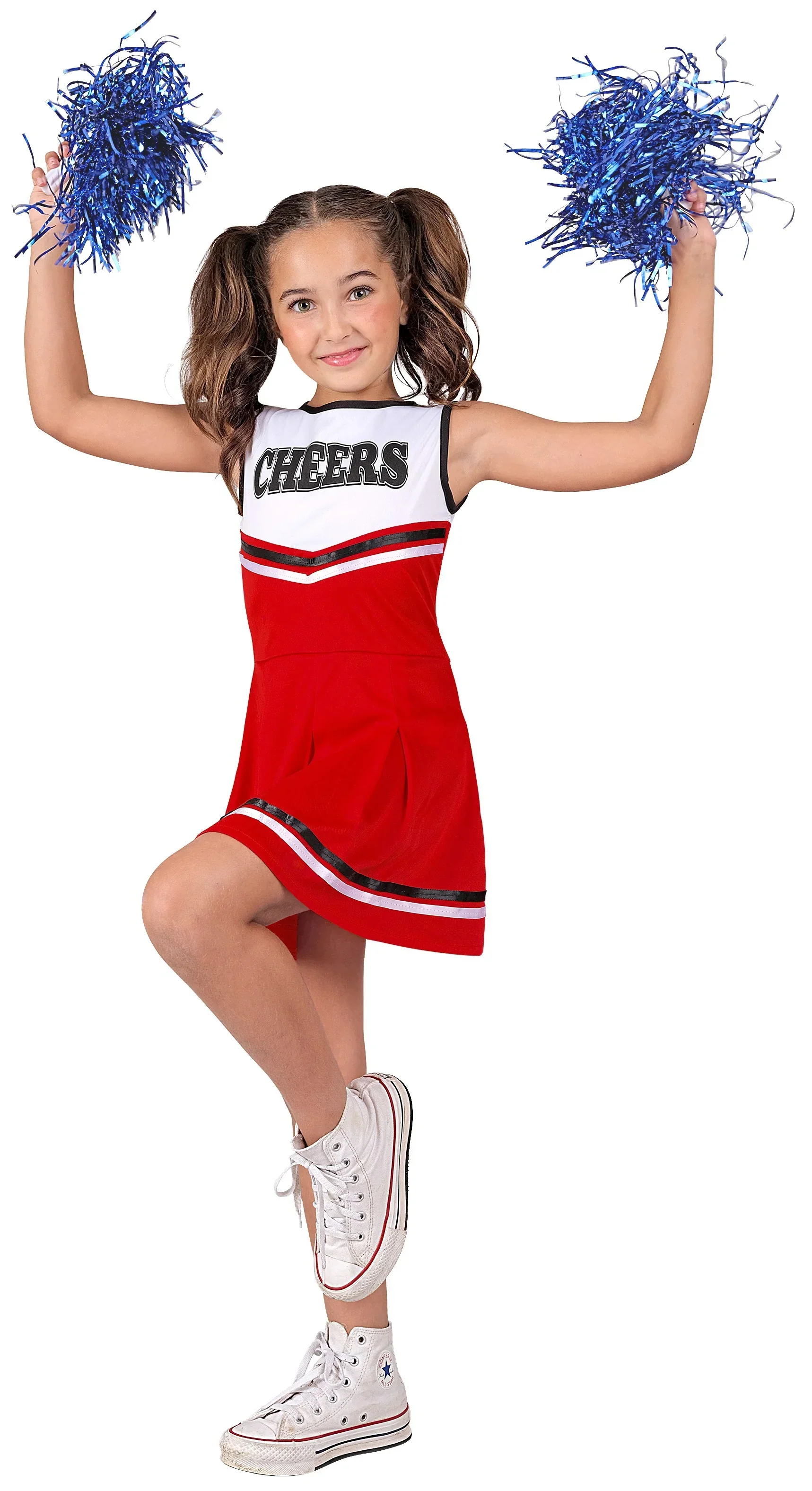 Disfraz de Cheerleader Rojo y Blanco para Niña - Image 3