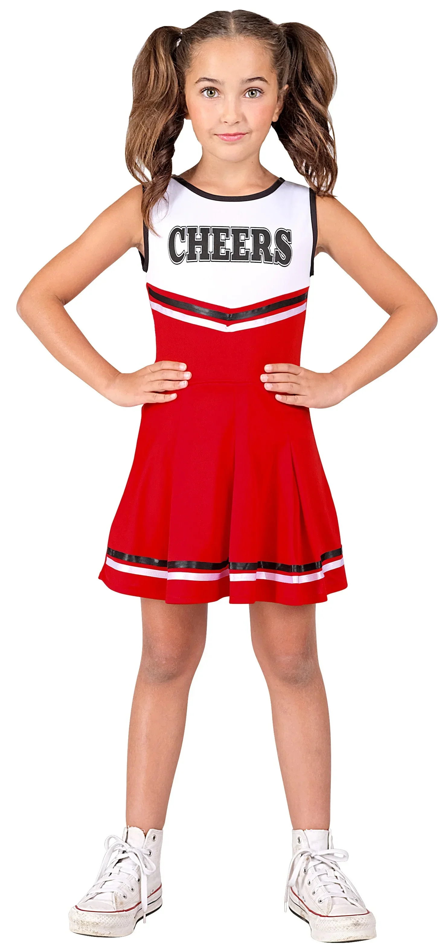 Disfraz de Cheerleader Rojo y Blanco para Niña - Image 4