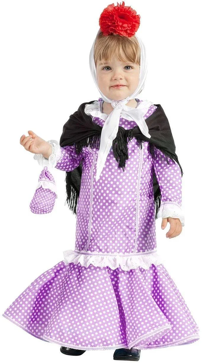Disfraz de Chulapa Castiza Morado para Niña - Image 2