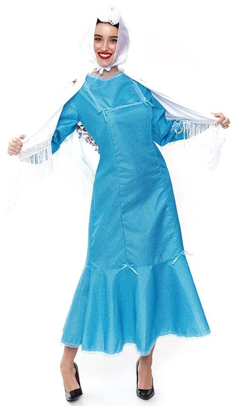 Disfraz de Chulapa Madrileña Azul para Mujer - Image 3