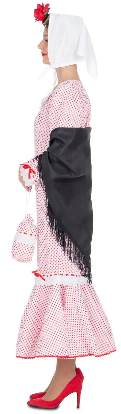 Disfraz de Chulapa Madrileña Blanco para Mujer - Image 3