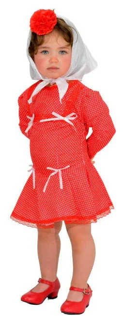 Disfraz de Chulapa Madrileña Roja con Lunares para Niña - Image 2
