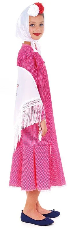 Disfraz de Chulapa Rosa con Lunares Blancos para Niña - Image 3