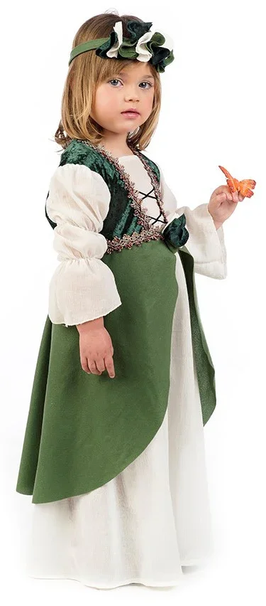 Disfraz de Clarisa Medieval Verde para Bebé - Image 3