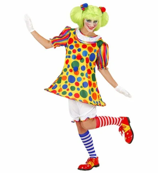 Disfraz de Payasa Clown con Lunares para Mujer