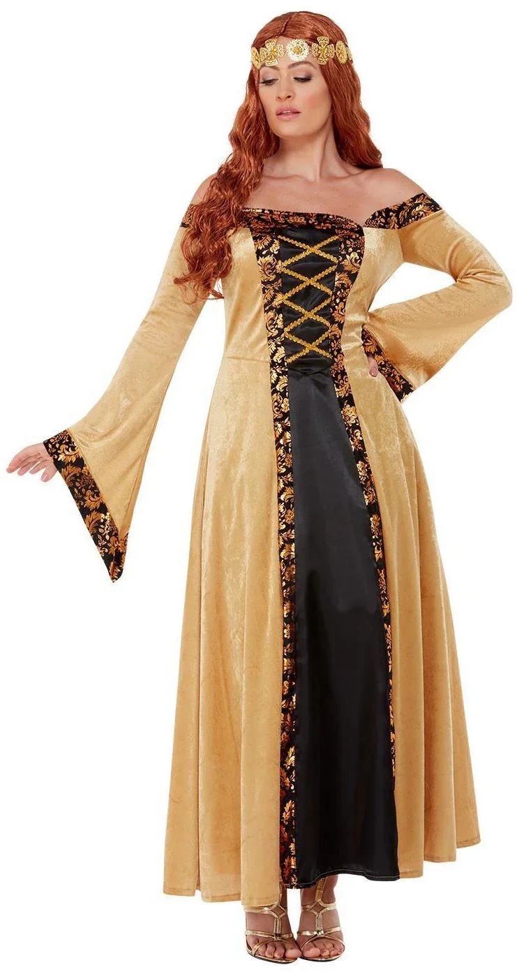 Disfraz de Condesa Medieval Dorada para Mujer - Image 4