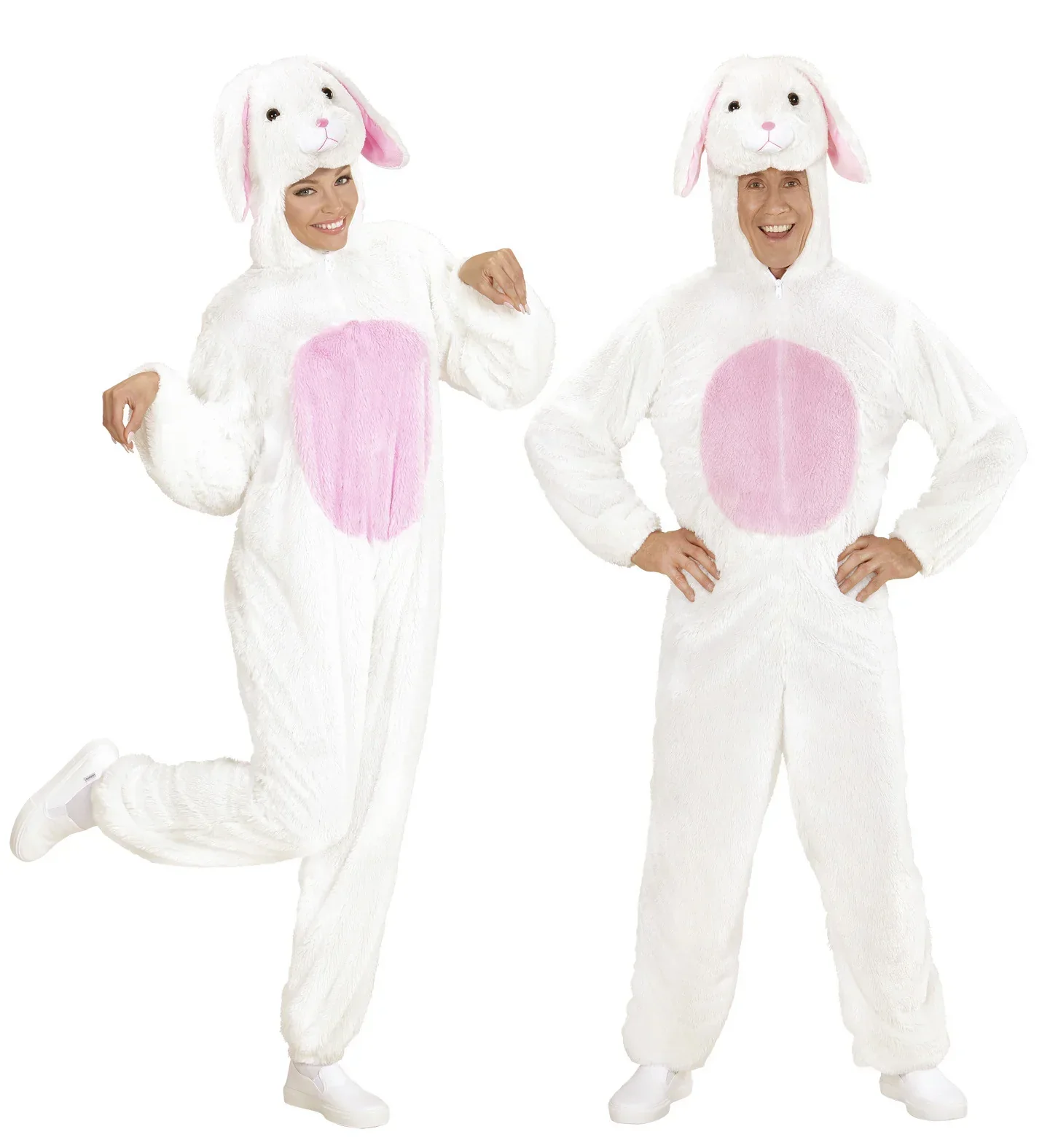 Disfraz de Conejo Blanco y Rosa para Adulto - Image 4