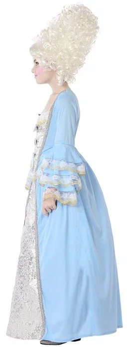 Disfraz de Cortesana Barroca Azul para Niña - Image 3