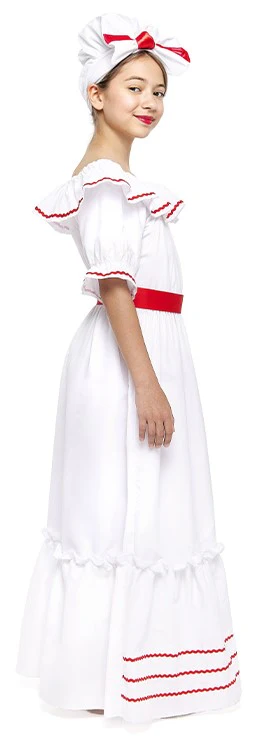 Disfraz de Cubana Tradicional Blanco para Niña - Image 3
