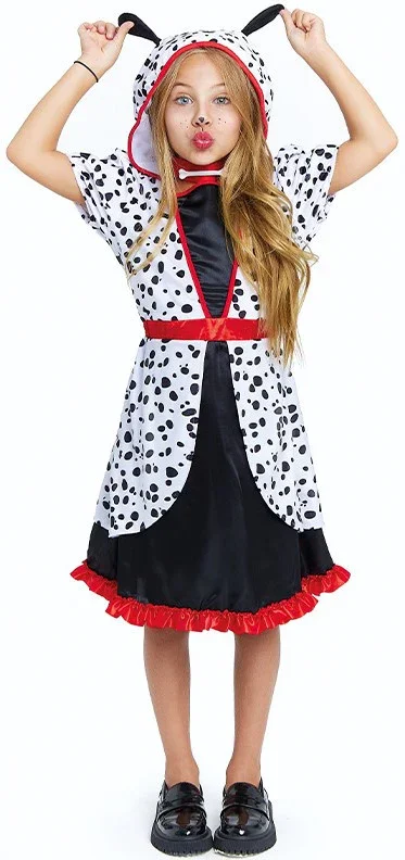 Disfraz de Dálmata Cruella para Niña