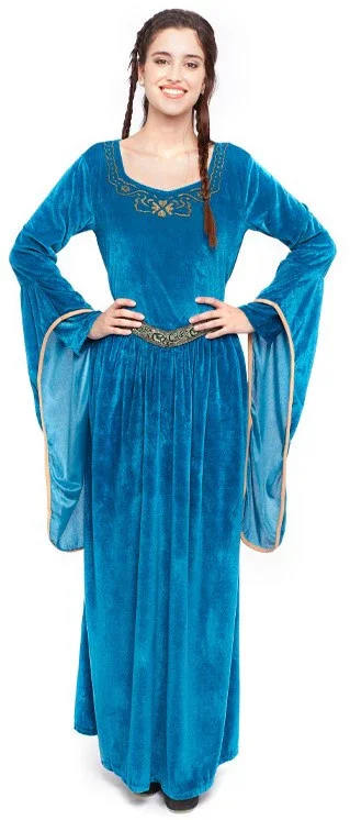 Disfraz de Dama Medieval Azul para Mujer - Image 3
