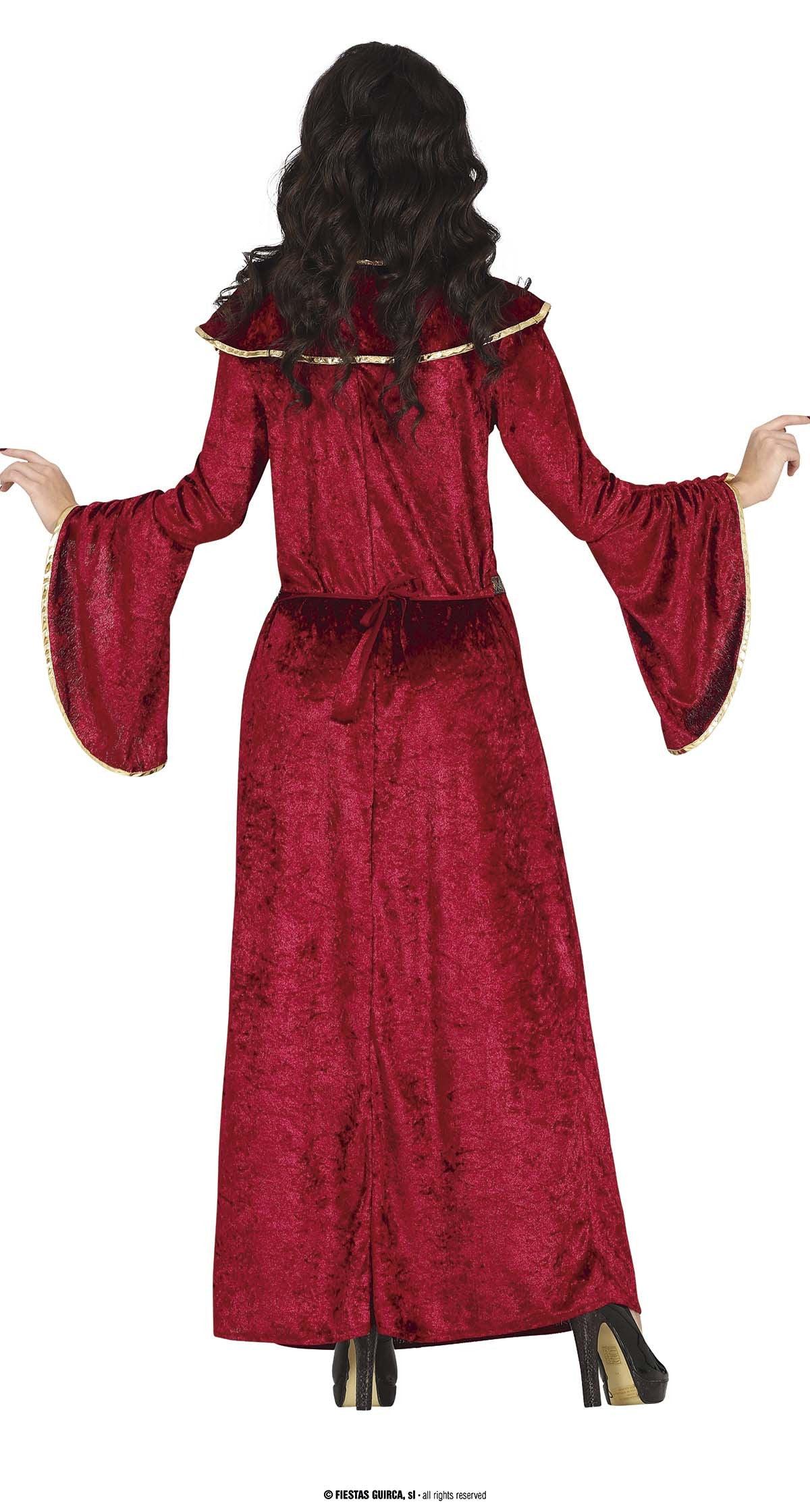 Disfraz de Dama Medieval Granate para Mujer - Image 2