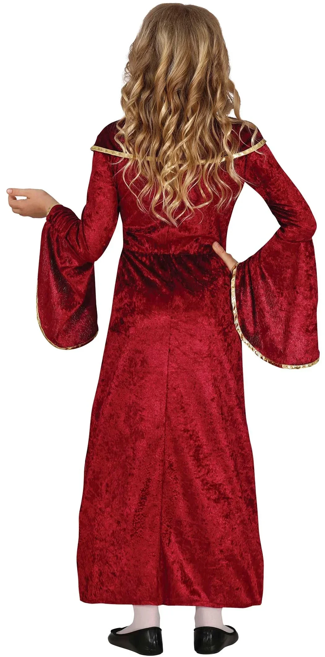 Disfraz de Dama Medieval Granate para Niña - Image 2