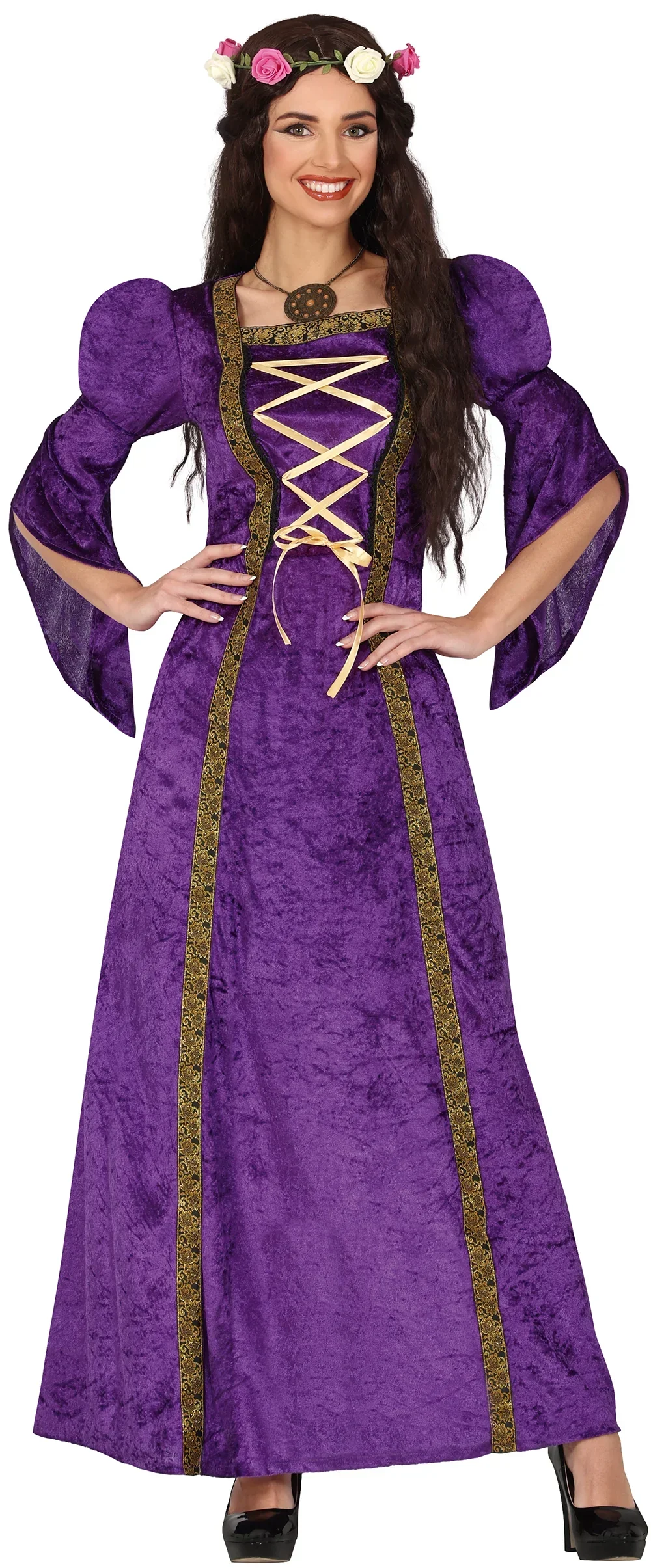 Disfraz de Dama Medieval Morado para Mujer