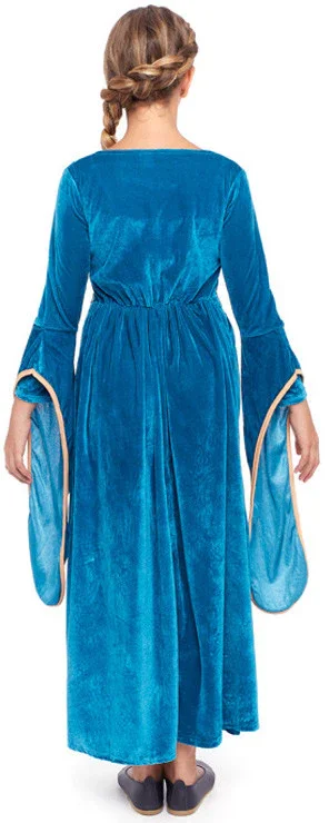 Disfraz de Dama Medieval Azul para Niña - Image 3