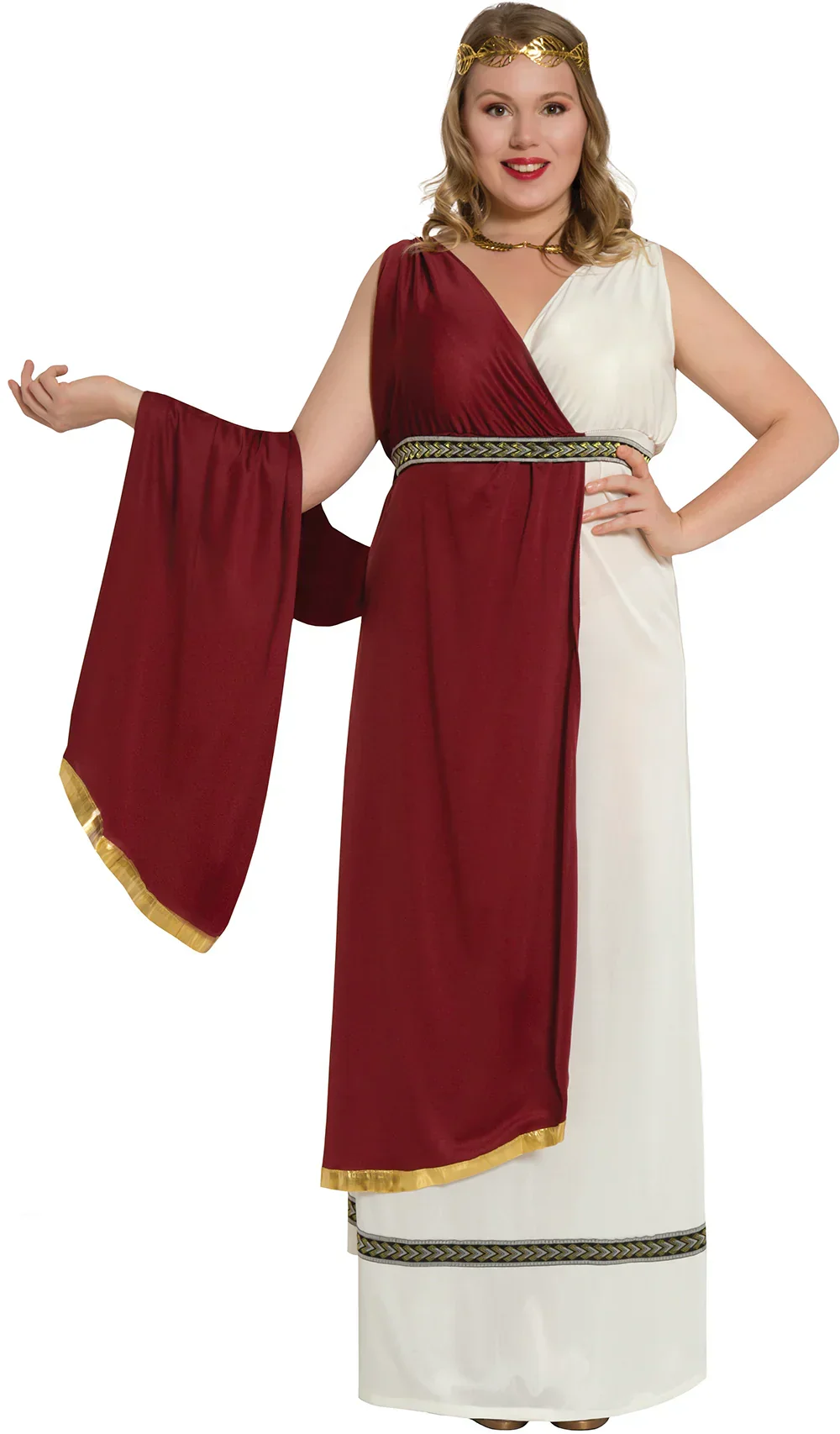 Disfraz de Dama Romana Granate para Mujer - Image 2