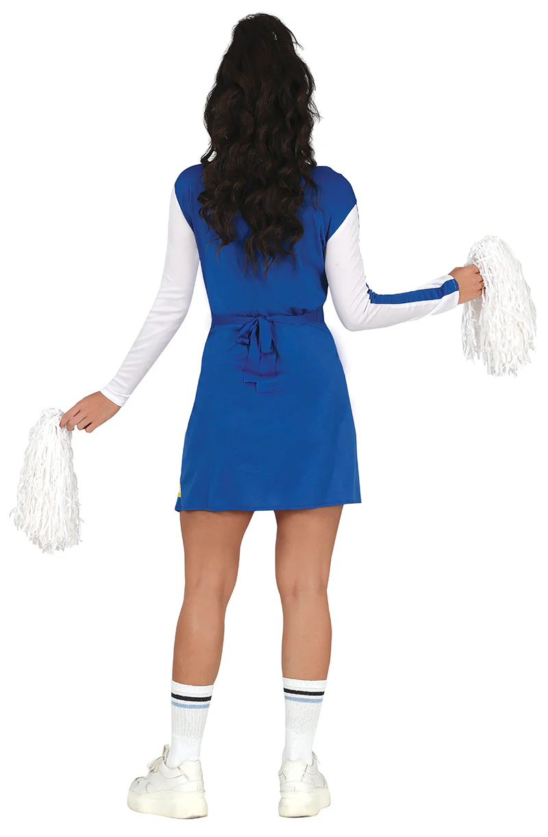 Disfraz de Animadora Azul y Blanco para Adulto - Image 2