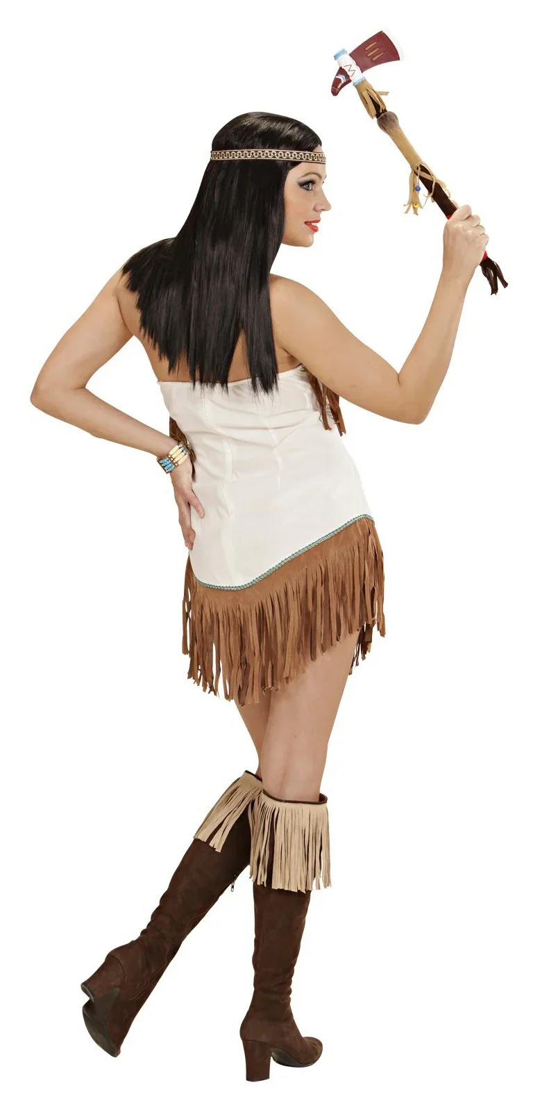 Disfraz de India Beige con Flecos - Image 2
