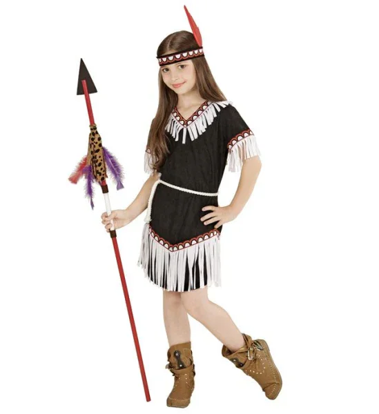 Disfraz de India Negro para Niña - Image 3