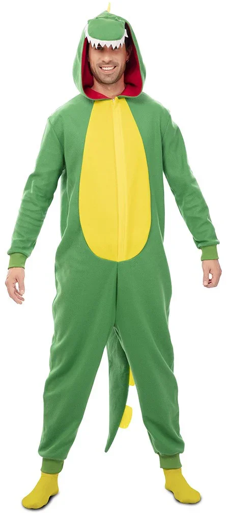 Disfraz de Dinosaurio Verde para Adulto - Image 2