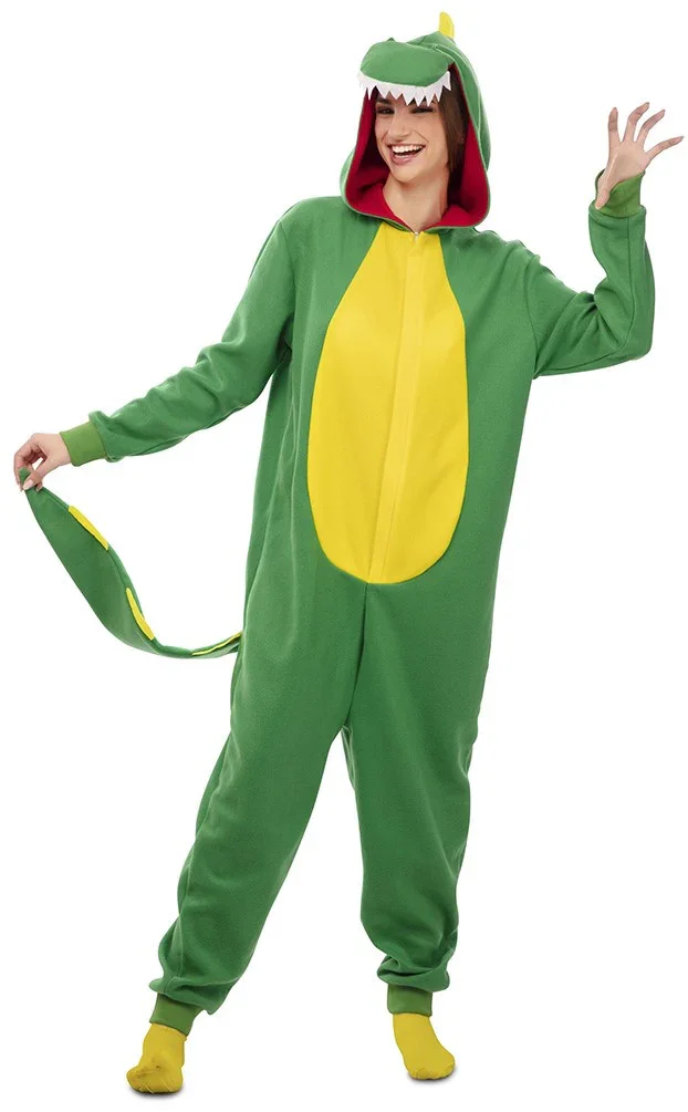 Disfraz de Dinosaurio Verde para Adulto - Image 4