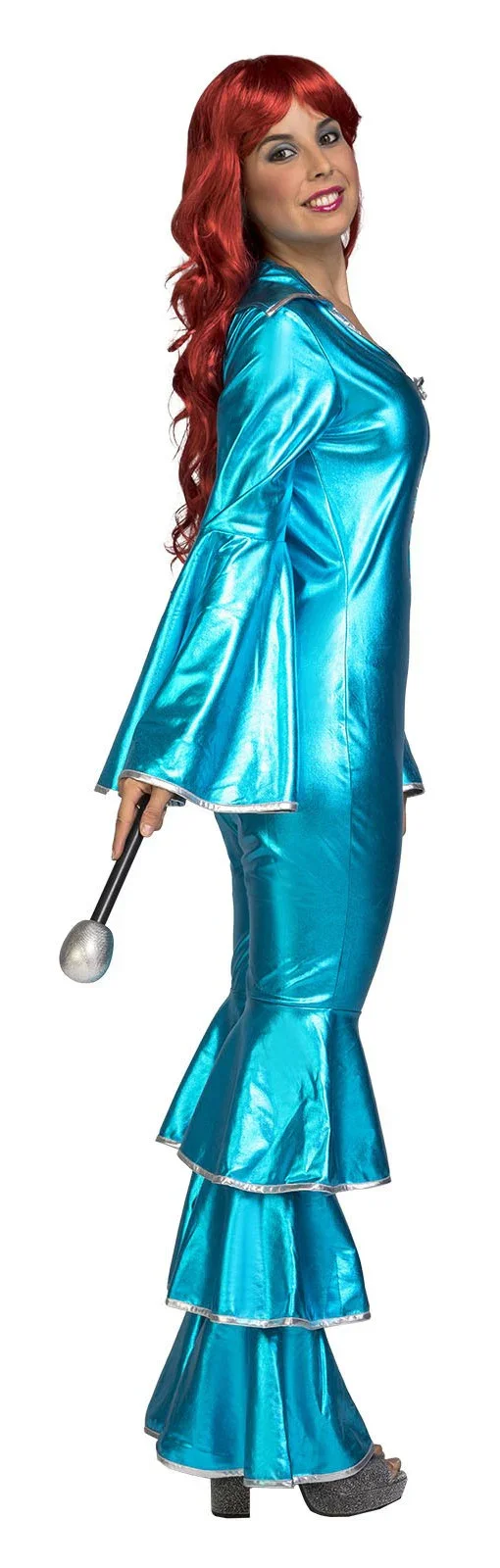 Disfraz Disco Azul Turquesa para Mujer - Image 3