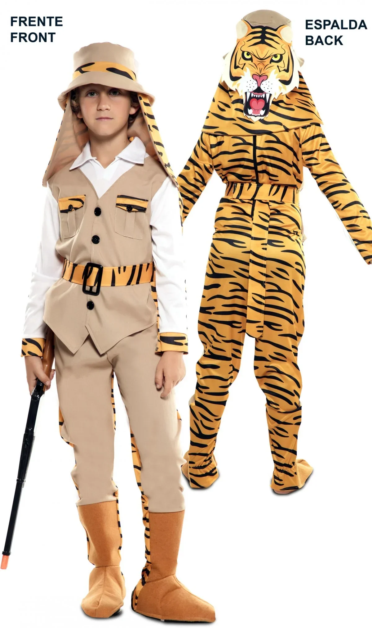 Disfraz Doble de Cazador y Tigre para Niño - Image 11
