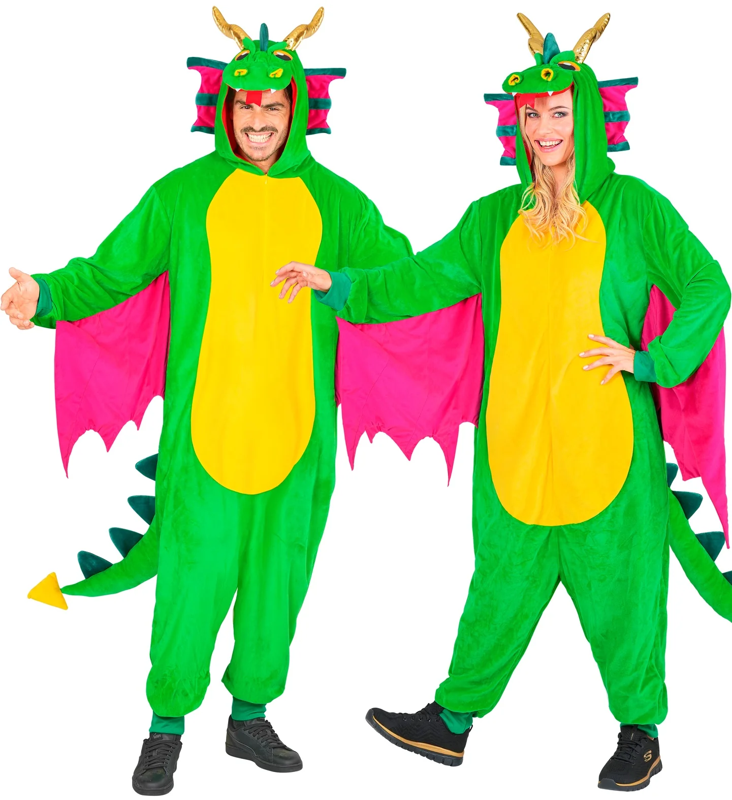 Disfraz de Dragón Colorido Pijama para Adulto - Image 4