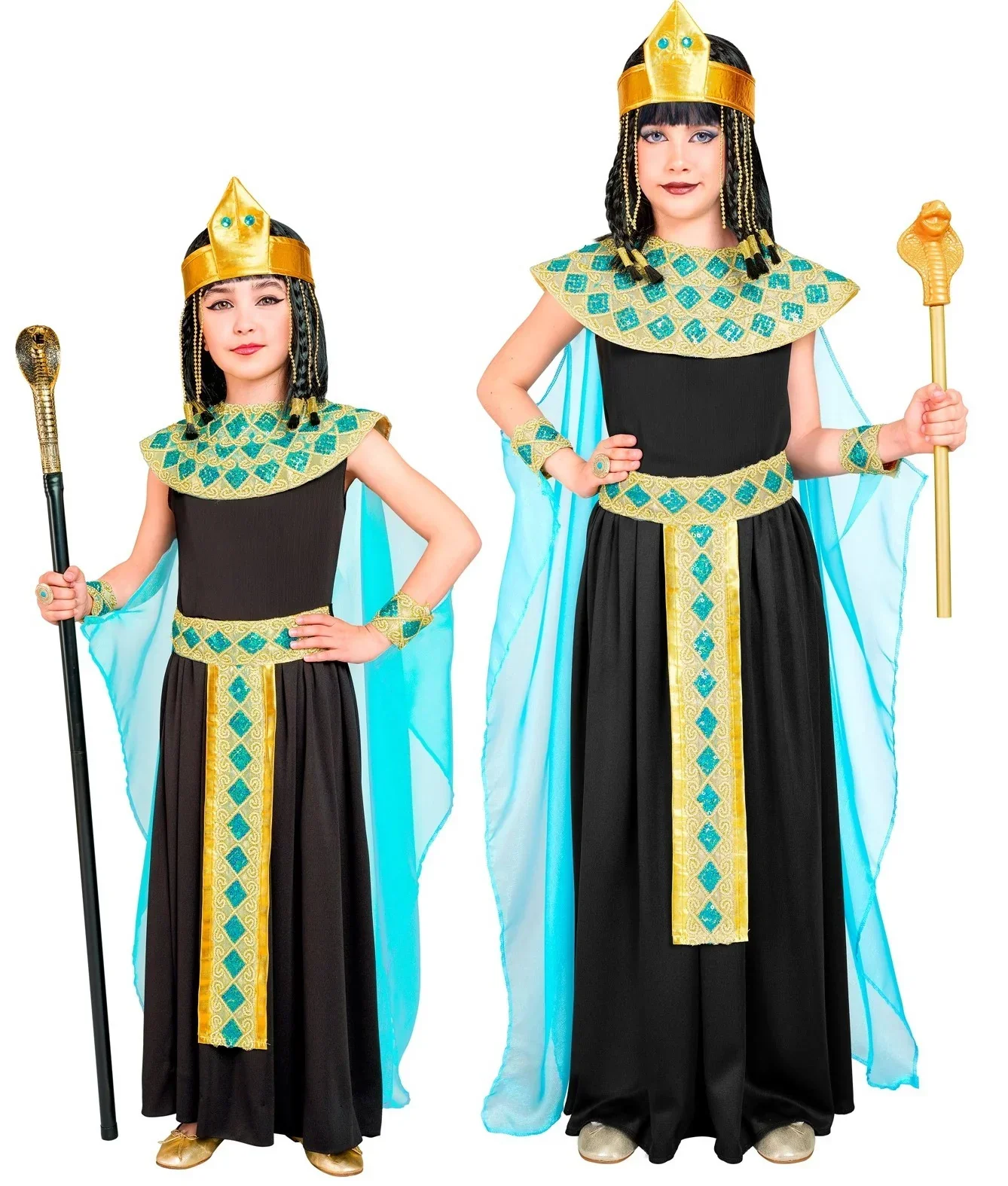 Disfraz de Egipcia Cleopatra Negro para Niña - Image 4